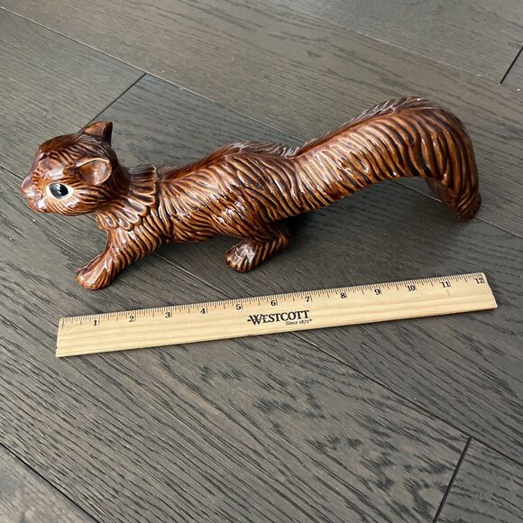 Set of 2 Vintage 1970's Arnels Ceramic Squirrel Figurines 9" & 12" Brown EUC - Picture 5 of 12